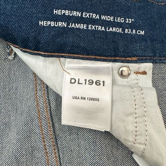 NWT DL1961‎ Hepburn Extra Wide Leg High Rise Vintage Jeans 33 X 31 - Picture 7 of 8